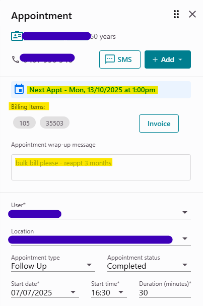 Follow-up Appointment